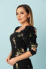 Imagen de Vestido  Estampado Cuello Cuadrado, Abertura Falda                                            (Exclusivo Pagina)