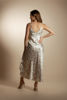 Imagen de Vestido Tirantes Satín Print Florecitas                                          (Exclusivo Pagina)