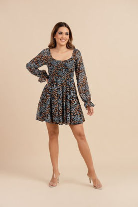 Imagen de Vestido Nido de Abeja M Larga                                   (Exclusivo Pagina)