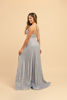 Imagen de Vestido Brillo Tirante, Abertura Falda (Exclusivo Pagina)