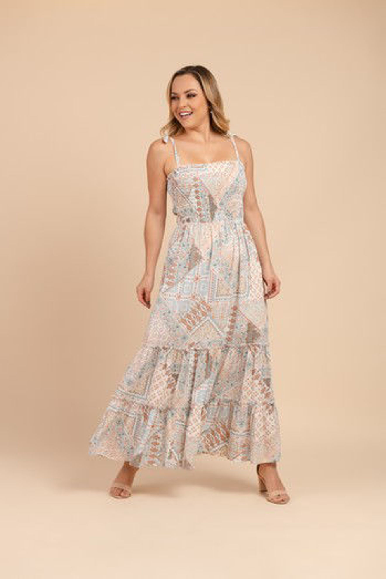 Imagen de Vestido Nido de Abeja Tirante                   (Exclusivo Pagina)