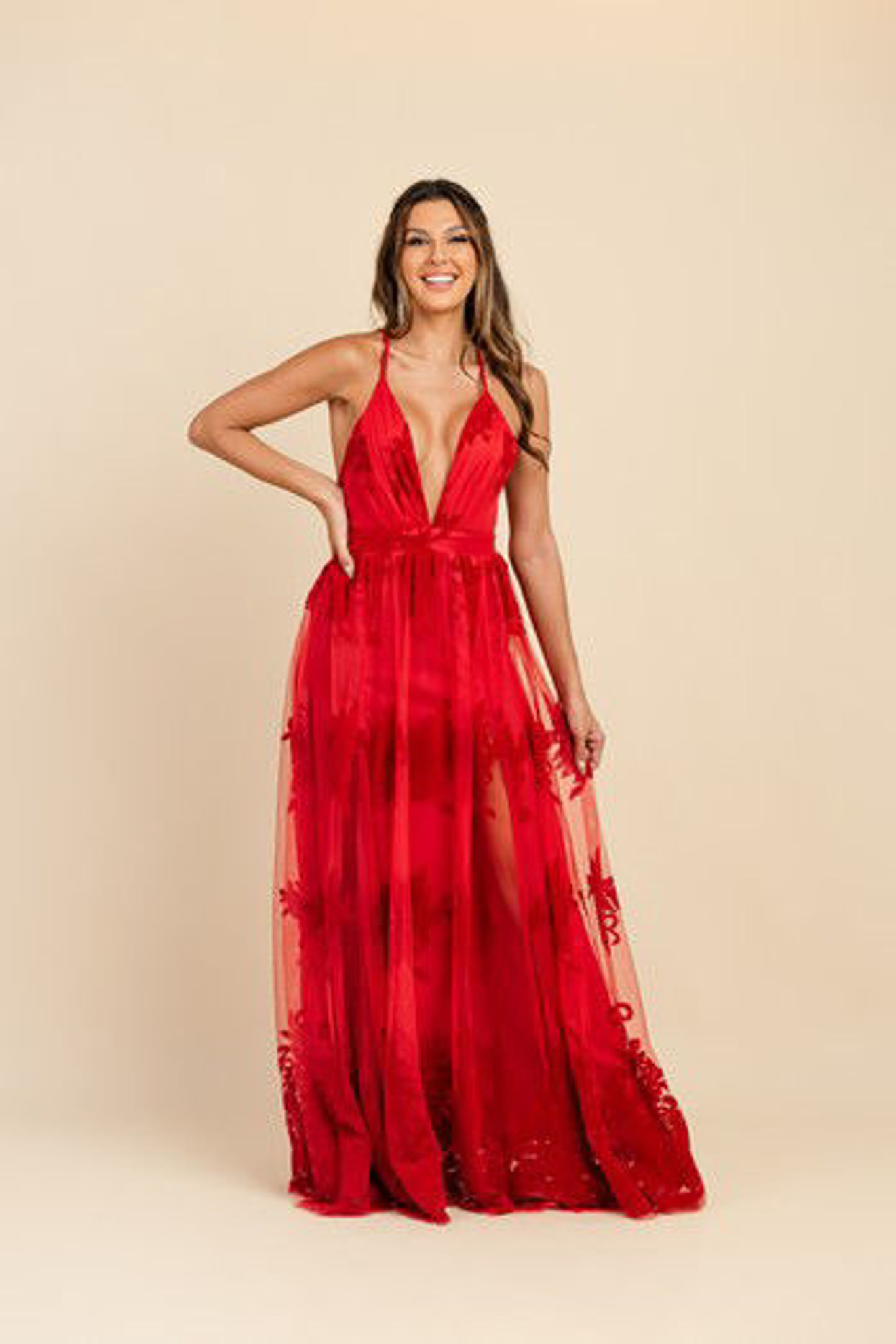 Imagen de Vestido Tull Flores                                                  (Exclusivo Pagina)