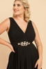 Imagen de Vestido Escote en V, Accesorio Metal