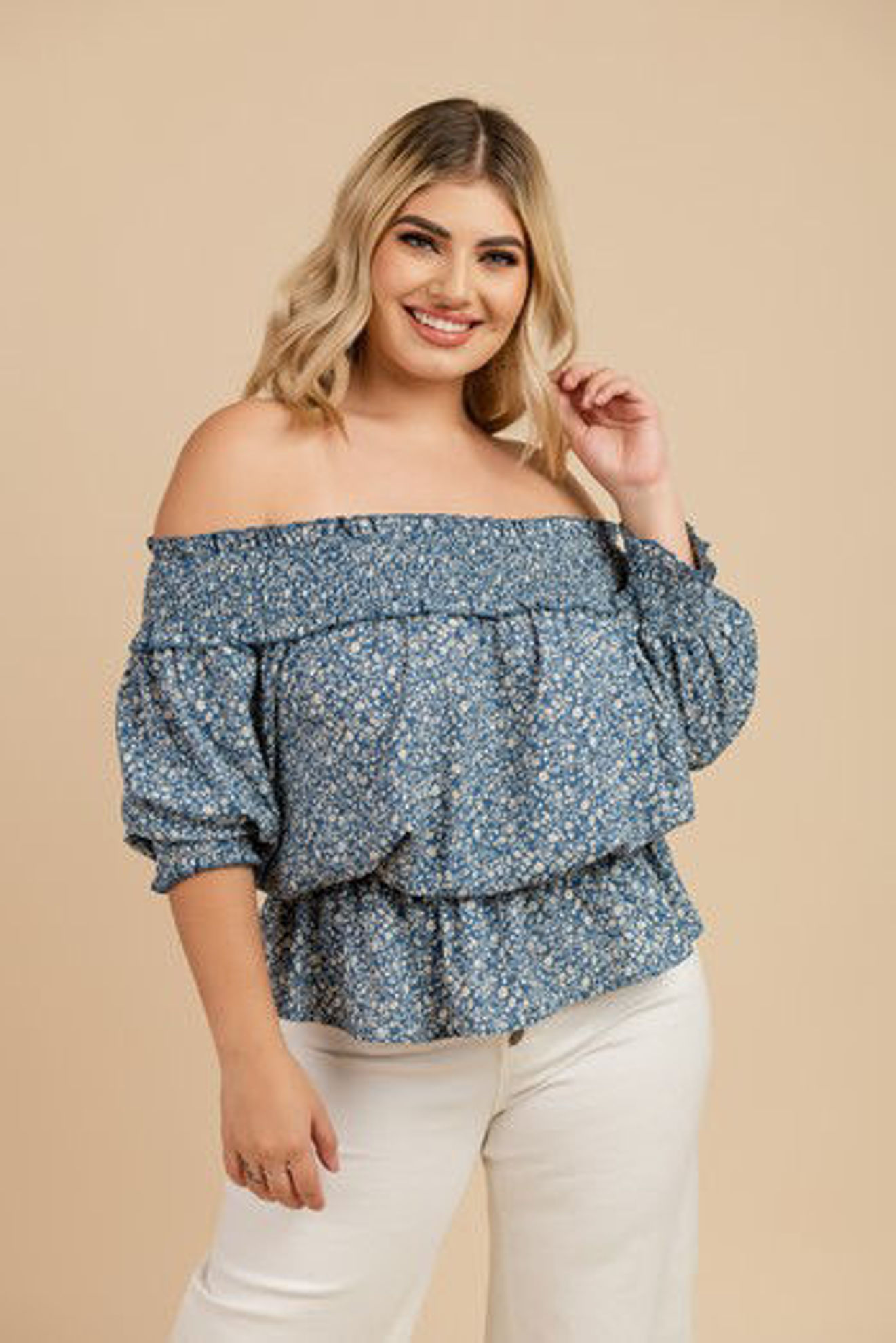 Imagen de Blusa Off Shoulder Print Floral                            (Excluisvo Pagina)