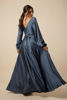 Imagen de Vestido Satin Manga Larga, Falda Amplia