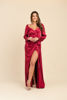 Imagen de Vestido Satin Manga Larga Abiertas (Exclusivo Página)