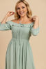 Imagen de Vestido Nido de Abeja Off Shoulder                                   (Exclusivo Pagina)