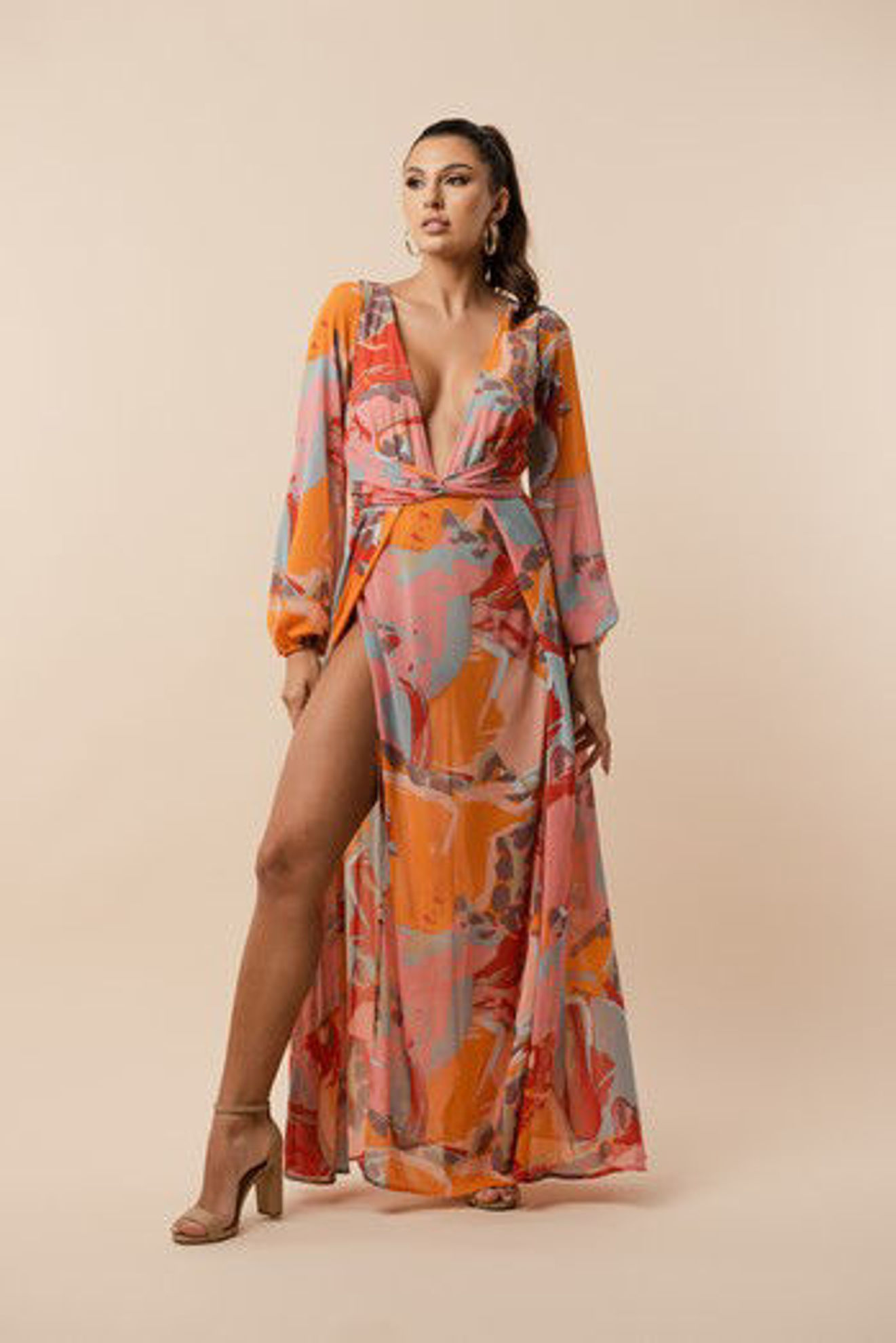 Imagen de Vestido Manga Larga Multicolor                                                     (Exclusivo Pagina)