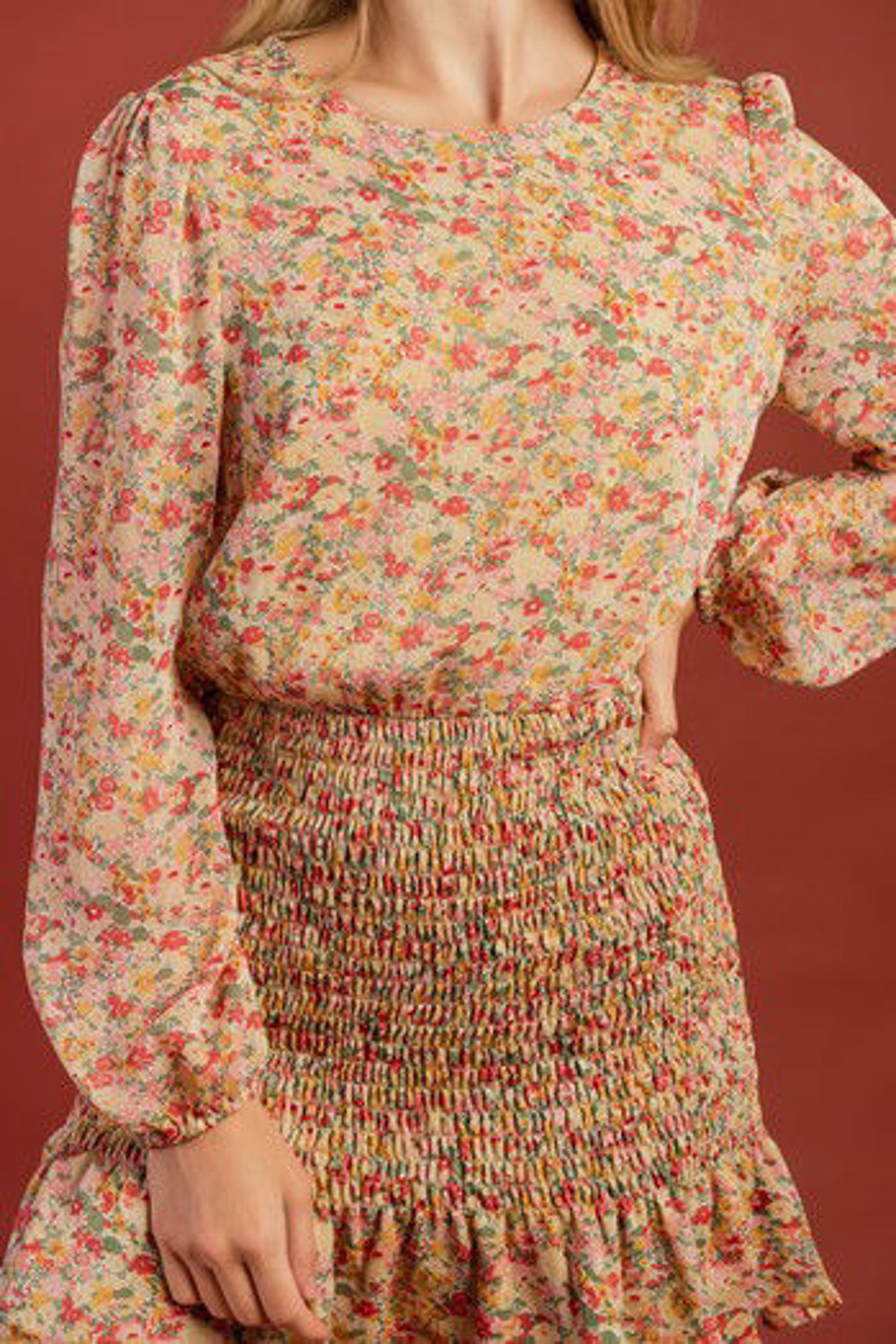 Imagen de Vestido Manga larga Print Floral                                                     (Exclusivo Pagina)
