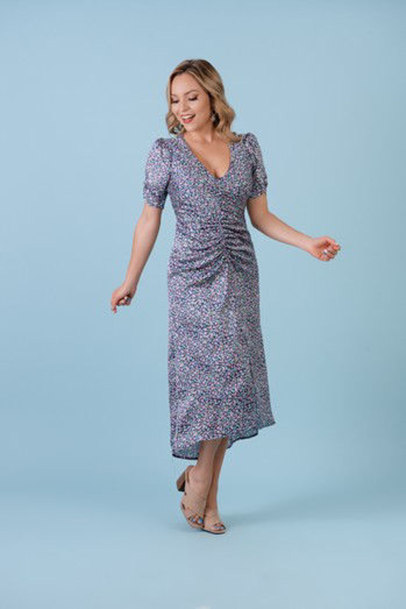 Imagen de Vestido Satin Print Mini Florecitas                                               (Exclusivo Pagina)