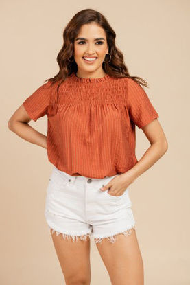 Imagen de Blusa Cuello Alto Nido Abeja   (Exclusiva Pagina)