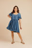 Imagen de Vestido Denim Cuello Cuadrado                                    (Exclusivo Pagina)