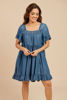 Imagen de Vestido Denim Cuello Cuadrado                                    (Exclusivo Pagina)