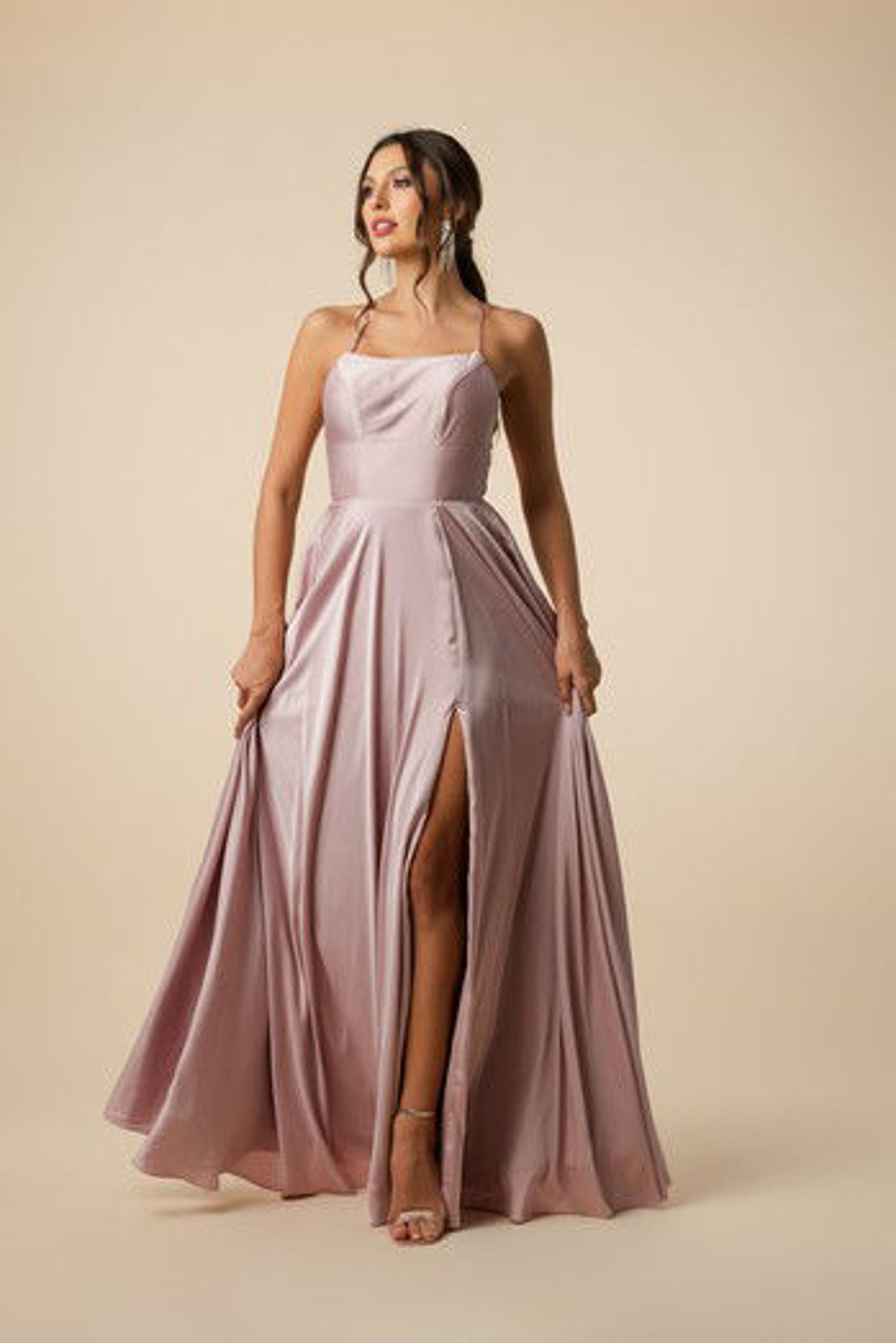 Imagen de Vestido Satin  Espalda Descubierta                                         (Exclusivo Pagina)