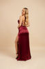 Imagen de Maxi Dress Satin Estilo Corse, Detalle Espalda