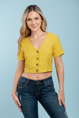 Imagen de Crop Top Botones Cuello V                                                 (Exclusiva Pagina)