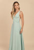 Imagen de Maxi Dress Cuello V profundo, Aberturas Laterales en Blusa (Exclusivo Página)