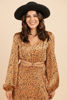 Imagen de Vestido Satin Animal Print Manga Larga                                           (Exclusivo Pagina)
