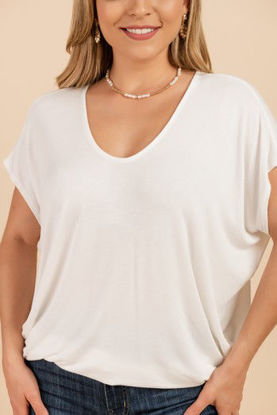 Imagen de Top Cuello V Manga Corta Solida     (Exclusiva Pagina)