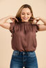 Imagen de Blusa Cuello Alto, Manga Vuelo      (Exclusiva Pagina)