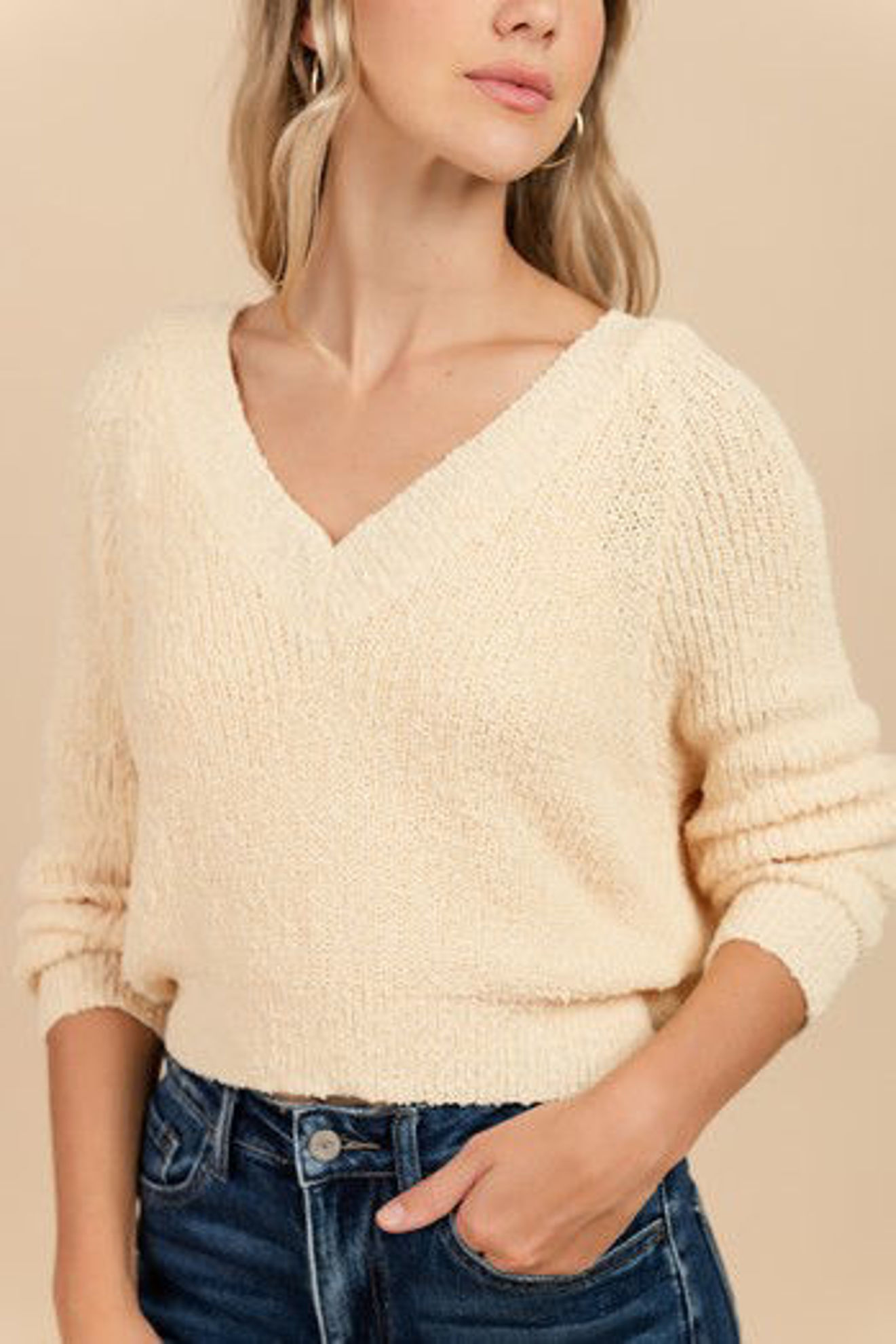 Imagen de Blusa Tejida  Cuello V       (Exclusiva pagina)