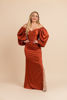Imagen de Vestido Satin Off Shoulder Manga Larga (Exclusivo Página)
