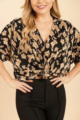 Imagen de Blusa Animal Print Cuello V   (Exclusiva Pagina)