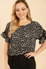 Imagen de Blusa Estampada Croche Mangas            (Exclusiva Pagina)