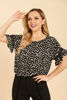 Imagen de Blusa Estampada Croche Mangas            (Exclusiva Pagina)