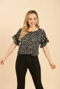 Imagen de Blusa Estampada Croche Mangas            (Exclusiva Pagina)