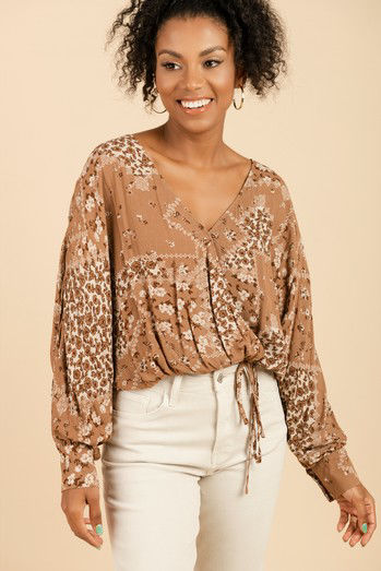 Tan/Floral