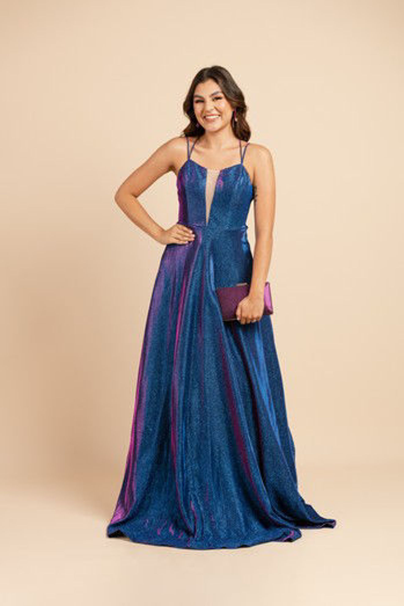 Imagen de Vestido Tirante Brillo Tornasol                                                 (Exclusivo de Pagina)