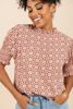 Imagen de Blusa Estampada Manga Corta En Rayon                      (Exclusiva Pagina)