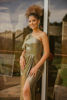 Imagen de Vestido Un Hombro Metalico     (Exclusivo Pagina)