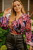 Imagen de Blusa Cruzada Estampada Tropical