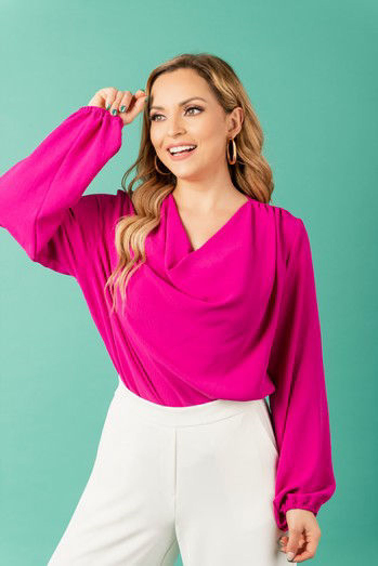 Imagen de Blusa Manga larga Cuello Bobo       (Exclusiva Pagina)