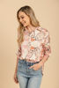 Imagen de Blusa Camisera Satin Estampada Manga Larga       (Exclusiva Pagina)