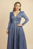 Imagen de Vestido M Larga Brillo Cuello V