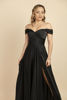 Imagen de Maxi Dress Off Shoulder Satin Abertura Falda