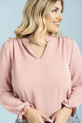Imagen de Blusa Cuello Chino Manga Larga   (Exclusivo Pagina)