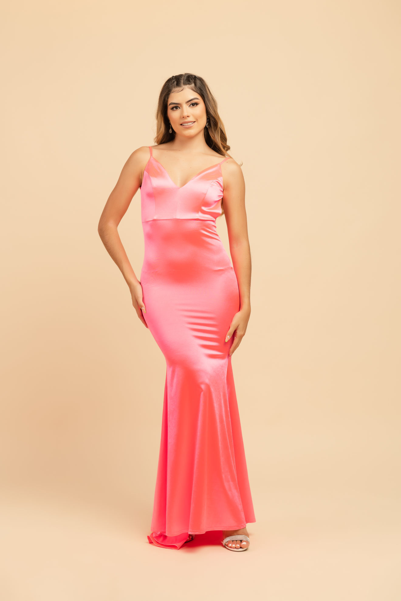 Imagen de Maxi Dress Satin Tirantes                                         (Exclusivo Pagina)