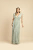 Imagen de Maxi Dress Tull Brillo Cuello V Profundo
