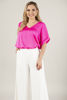 Imagen de Blusa En Satin  Cuello V Manga Corta     (Exclusivo Pagina)