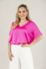 Imagen de Blusa En Satin  Cuello V Manga Corta     (Exclusivo Pagina)