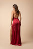 Imagen de Vestido  Satin Cuello Bobo, Abertura Falda                                              (Exclusivo de Pagina)