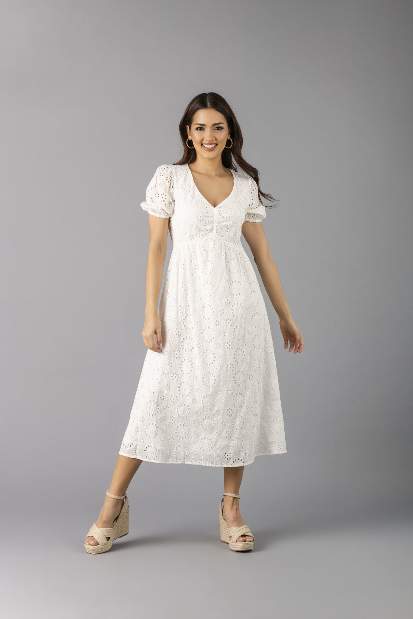 Imagen de Vestido Cuello V Croché
