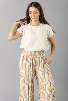 Imagen de Blusa Cuello Redondo Lino