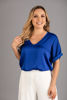 Imagen de Blusa En Satin  Cuello V Manga Corta     (Exclusivo Pagina)