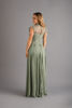 Imagen de Vestido Cuello Alto, Blusa Encaje, Falda Plisada     (Exclusivo Pagina)