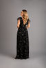 Imagen de Maxi Dress Tull Brillo Cuello V Profundo